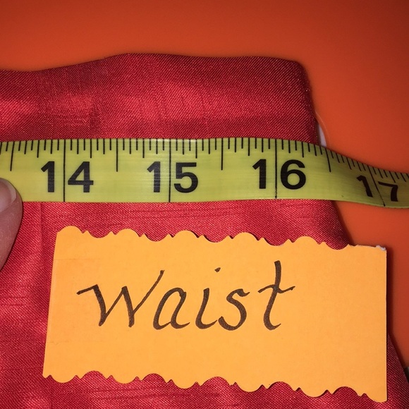 Vintage Rina Rossi Pencil Skirt Size 14 Orange - Picture 6 of 10